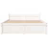 vidaXL Cadre de lit sans matelas blanc bois massif 120x200 cm