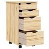 vidaXL Cabinet roulant avec bureau avec roue MOSS Vernis transparent