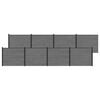 vidaXL Panneau de cl&ocirc;ture 8 pcs WPC et Aluminium Gris