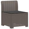vidaXL Canap&eacute; de jardin 1 place avec coussin look rotin PP Gris clair