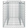 vidaXL Lit sur&eacute;lev&eacute; gabion Argent&eacute; 50 x 100 x 60 cm Acier galvanis&eacute;
