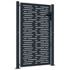 vidaXL Portail de jardin anthracite 100x125 cm conception de carr&eacute;