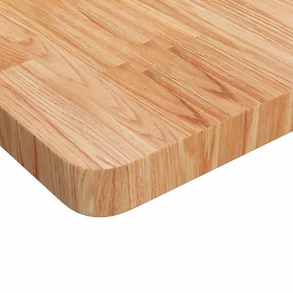 vidaXL Dessus de table carr&eacute; Marron clair 40x40x4 cm Bois ch&ecirc;ne trait&eacute;