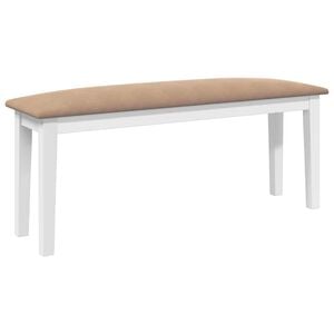 vidaXL Banc 110 cm blanc bois massif caoutchouc