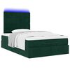 vidaXL Cadre de lit ottoman avec matelas vert fonc&eacute; 120x190 cm velours