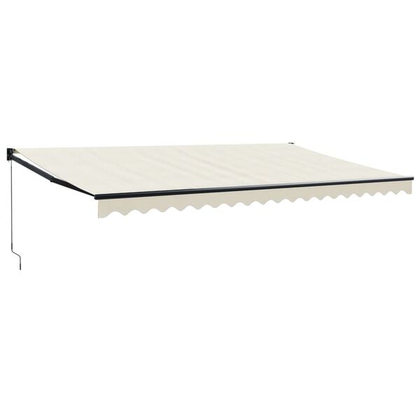 vidaXL Auvent r&eacute;tractable cr&egrave;me 5x3 m tissu et aluminium