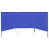 vidaXL Paravent 3 panneaux Tissu 400 x 80 cm Bleu azuré