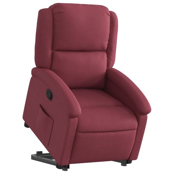 vidaXL Fauteuil inclinable rouge bordeaux tissu