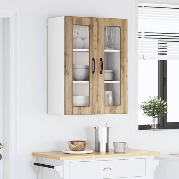 vidaXL Armoire de cuisine avec &eacute;tag&egrave;re Ch&ecirc;ne artisanal 60 x 31 x 80 cm