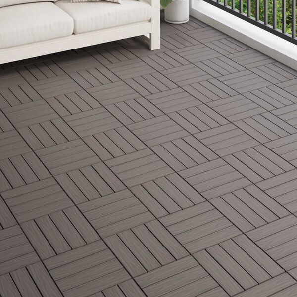 vidaXL Carreau de terrasse 11 pcs Marron fonc&eacute; 30 x 30 cm WPC