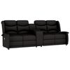 vidaXL Fauteuil de massage inclinable et porte-gobelet 4 places noir