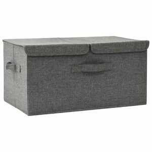 vidaXL Bo&icirc;tes de rangement Tissu intiss&eacute; 2 compartiments Anthracite