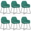 vidaXL Chaises de salle &agrave; manger 6 pcs Velours (V) Turquoise