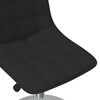 vidaXL Chaise pivotante de salle &agrave; manger Noir Tissu