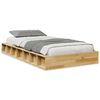 vidaXL Cadre de lit sans matelas 100x200 cm bois massif de ch&ecirc;ne