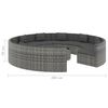 vidaXL Salon de jardin 10 pcs avec coussins Résine tressée Gris