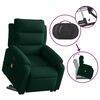 vidaXL Fauteuil inclinable Vert fonc&eacute; Velours