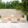 vidaXL Salon de jardin 6 pcs bois de pin massif