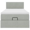 vidaXL Cadre de lit ottoman avec matelas gris clair 80x200 cm velours