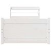 vidaXL Cadre de lit avec tête de lit sans matelas blanc 90x200 cm