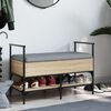 vidaXL Banc &agrave; chaussures ch&ecirc;ne sonoma 85,5x42x57,5 cm bois ing&eacute;nierie