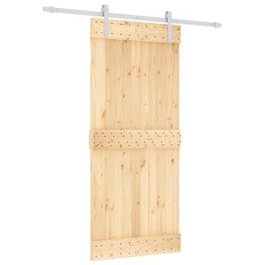 vidaXL Porte coulissante Naturel et Blanc 90 x 210 cm