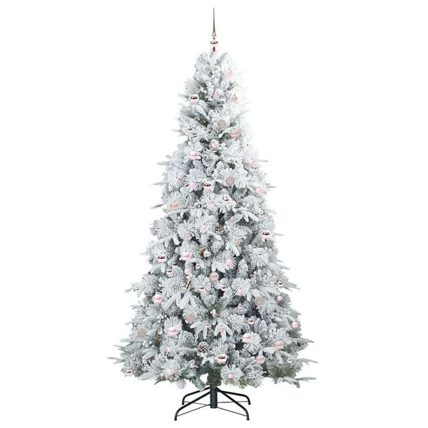 vidaXL Sapin de Noël Artificiel à Branches Articulées Blanc 240 cm