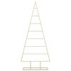 vidaXL Arbre de No&euml;l en m&eacute;tal Dor&eacute; 150 cm Acier peint par poudre