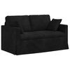 vidaXL Canap&eacute; 2 pcs Noir 138 x 78 x 80 cm Velours