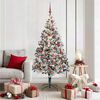 vidaXL Sapin de No&euml;l artificiel Blanc 180 cm PVC, Acier et Plastique
