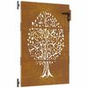vidaXL Portail de jardin 85x125 cm acier corten conception de l'arbre