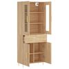 vidaXL Buffet haut Ch&ecirc;ne sonoma 69,5x34x180 cm Bois d'ing&eacute;nierie