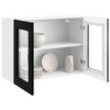 vidaXL Armoire de cuisine avec porte Kalmar Ch&ecirc;ne noir 80 x 31 x 60 cm