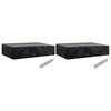 vidaXL Housses de chaise de jardin 8 &oelig;illets 2 pcs 218 x 77 x 55 cm