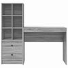 vidaXL Bureau avec tiroir 2 pcs Gris Sonoma