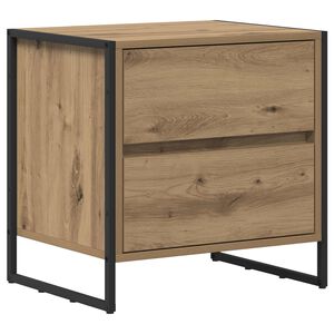 vidaXL Table de chevet avec tiroir Ch&ecirc;ne artisan 50 x 39,5 x 50 cm