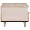 vidaXL Table basse Blanc 80 x 54 x 40 cm Bois d'acacia massif