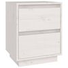 vidaXL Tables de chevet 2 pcs Blanc 40x35x50 cm Bois de pin solide