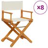 vidaXL 8 chaises pliantes en tissu blanc cr&egrave;me