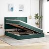 vidaXL Lit avec rangement et matelas Vert fonc&eacute; 180 x 200 cm Velours