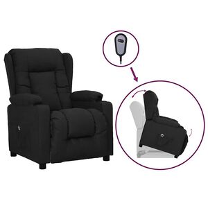 vidaXL Fauteuil Noir Tissu