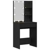 vidaXL Table de Toilette Ch&ecirc;ne noir 60 x 40 x 140 cm Bois d'ing&eacute;nierie