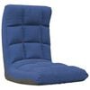 vidaXL Chaise pliable de sol Bleu Tissu