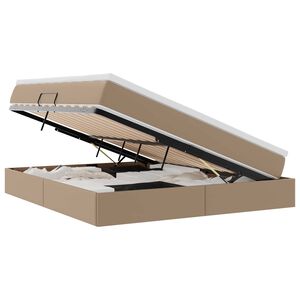 vidaXL Lit avec rangement et matelas Cappuccino 160 x 200 cm