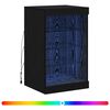 vidaXL Buffet LED Ch&ecirc;ne noir 41 x 37 x 67 cm Bois d'ing&eacute;nierie
