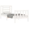 vidaXL Cadre de lit sans matelas blanc bois de pin massif