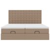 VidaXL Cadre de lit ottoman et matelas cappuccino 160x200cm similicuir