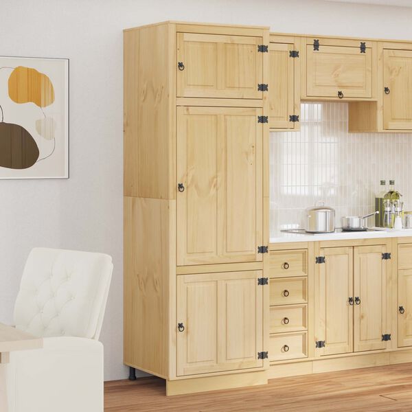 vidaXL Armoire avec &eacute;tag&egrave;re SKI Brun Miel 60 x 32 x 40 cm Pin massif
