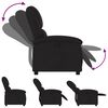 vidaXL Fauteuil inclinable noir tissu