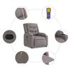 vidaXL Fauteuil de massage inclinable électrique Taupe Tissu